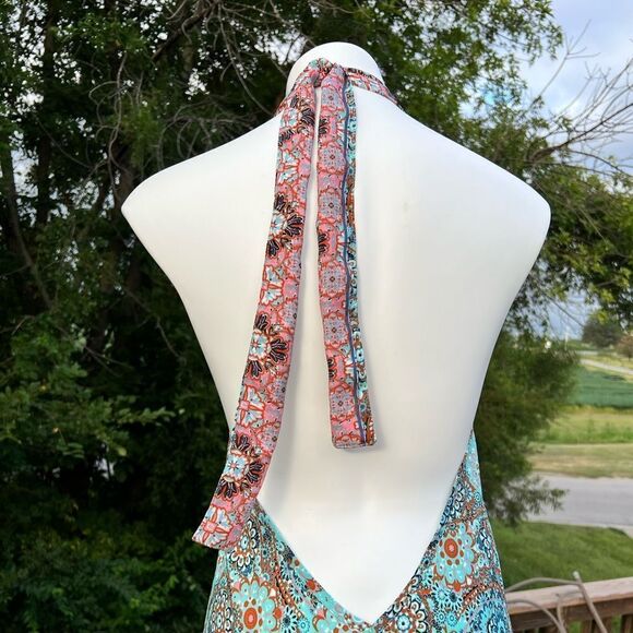 Lara Ethnics Green Boho Style Halter Maxi Dress - Picture 8 of 12